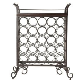 Silvano Wine Rack 5x5 with Removable Tray; Dark Bronze Silvano Wine Rack 5x5 with Removable Tray; Dark Bronze